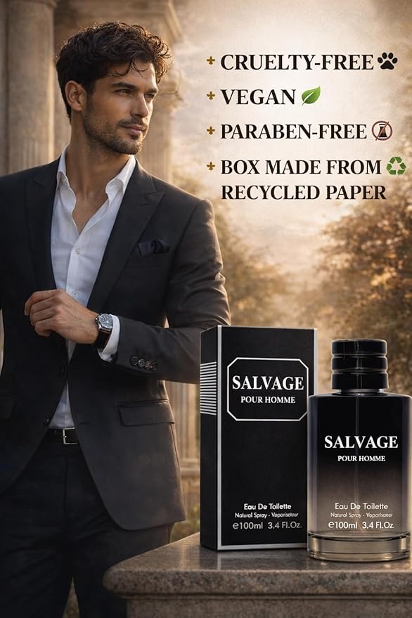 PANIM Salvage for Men 3.4 Oz Men's Eau De Toilette Spray Refreshing & Warm Masculine Scent for Daily Use Men's Casual Cologne Great Holiday Gift Smell Fresh All Day A Gift for Any Occasion