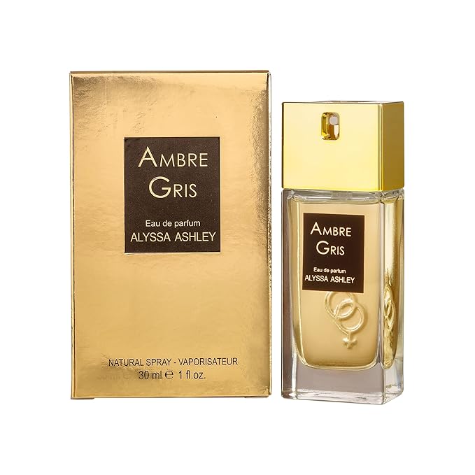 Alyssa Ashley Ambre Gris - Vanilla Perfume for Women - Elegant Women Fragrances - Exquisite Vanilla, Long Lasting Sensual Notes - 1 oz EDP Spray