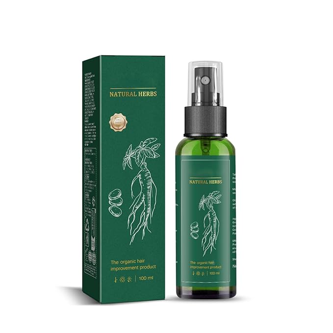 Natural Herbs Ginseng Hair Tonic, Organic Hair Growth Spray, Scalp Health Treatment, 100ml