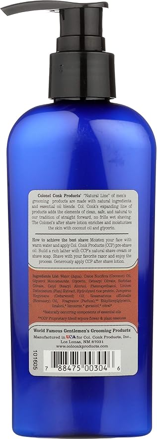 COLONEL CONK After Shave Lotion Santa Fe Cedar, 6 FZ