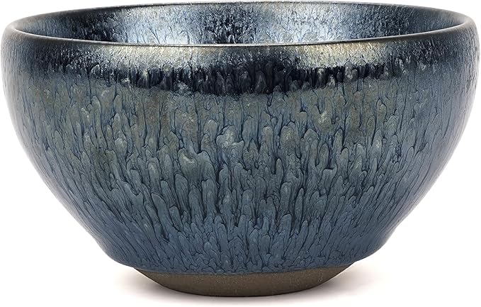 Linkidea Linkdiea Ceramics Soap Shaving Bowl, Traditional Wet Beard Art of Shaving Bowl, Cream Shaver Bowl for Men (Blue), RAC30-01
