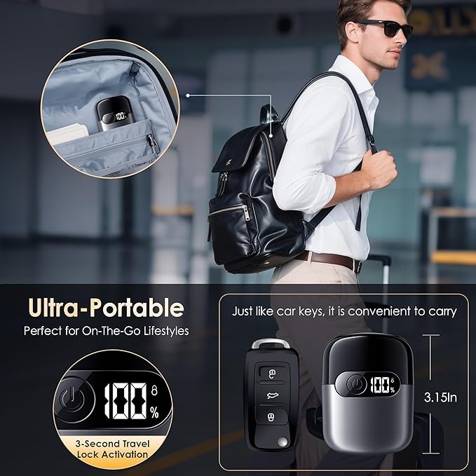 Electric Razor for Men, Foil Shaver and Beard Trimmer for Dry and Wet,Battery LED Display USB-C Fast Charge, IPX7 Waterproof Portable Travel Shaver