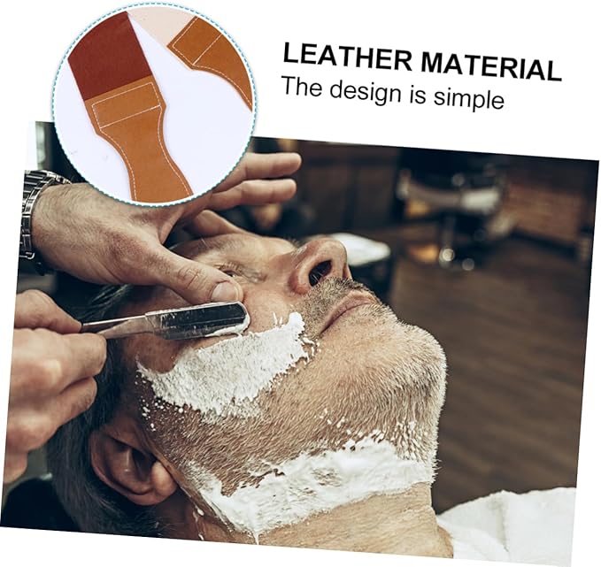 GALPADA Leather Sharpening Strap Straight Razor Strop Barber Strop Razor Sharpening Belt for Knives Chisels