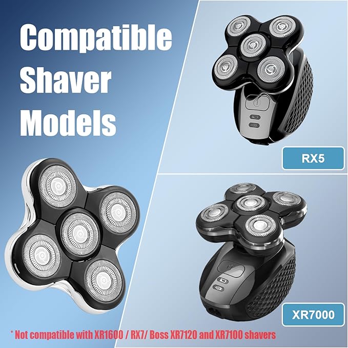 Shaver Replacment Heads Compatible with Remington Balder Pro XR7000 Head Shaver (2 Packs)