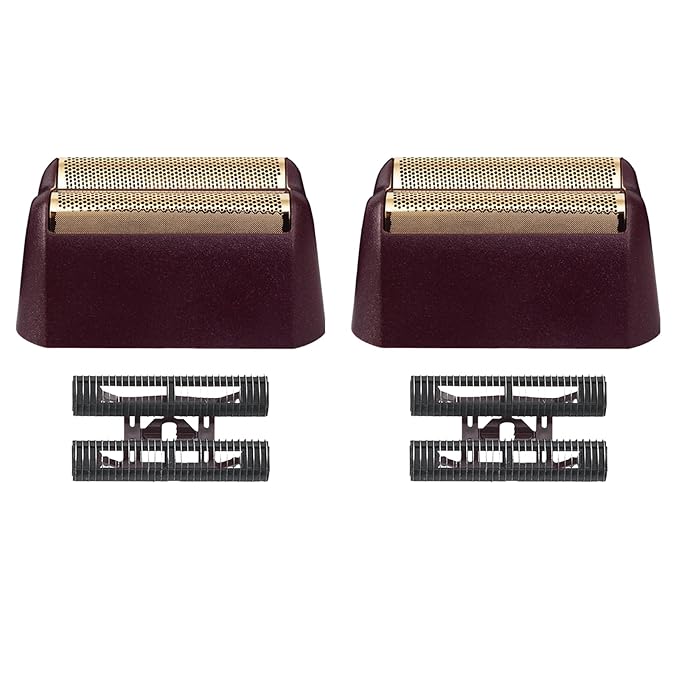 Finale Replacement Foil and Cutter Bar Assembly Compatible with wahl 5 Star Shaver 8061-100 8164,Gold Super Close Shaver Replacement Foil Compatible with wahl Foil Shaver Replacement Head, Red 2-Pack