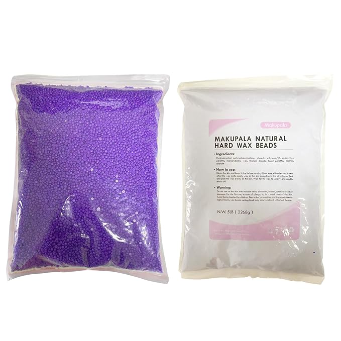 5lb Wax Beads for Hair Removal Bulk, 80 oz Big Bag of Purple Paperless Hypoallergenic Waxing Beads Refill for Salon & At-Home Use, Full Body (Brazilian, Bikini, Face, Underarm, Legs) Wholesale-Size