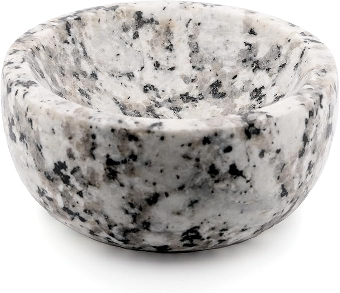 ShayVe Shaving Bowl for Shaving Soap & Cream — Granite Shave Bowl For Shaving Soap & Cream — Exquisite Heat Insulated Wet Shaving Kit Addition (Grey Granite)