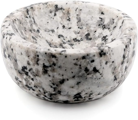 ShayVe Shaving Bowl for Shaving Soap & Cream — Granite Shave Bowl For Shaving Soap & Cream — Exquisite Heat Insulated Wet Shaving Kit Addition (Grey Granite)