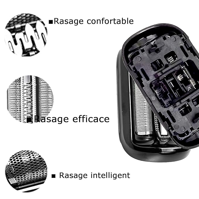 2Pcs 53B Series 5/6 Replacement Shaver Head Compatible with Braun Series 5 Electric Foil Shaver,for S5 replacement Head,for Series 5(New Gens) Replacement Head Razors 5020cs,5035s,5049cs,5050cs Etc