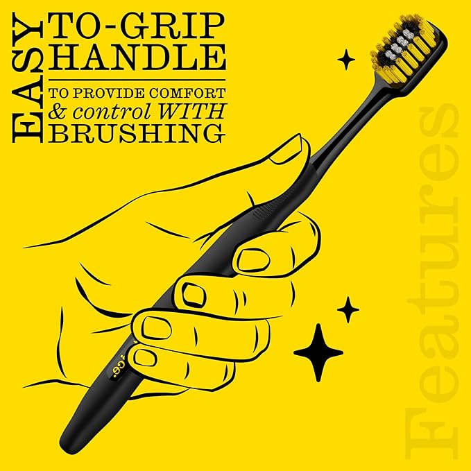 Twice Twice Oral Wellness Stadium Bristle Toothbrush – Innovative 3-Tier Soft Bristles That Help Remove Plaque by Contouring to Teeth & Gums for a Deep, Refreshing Clean, 2 Count