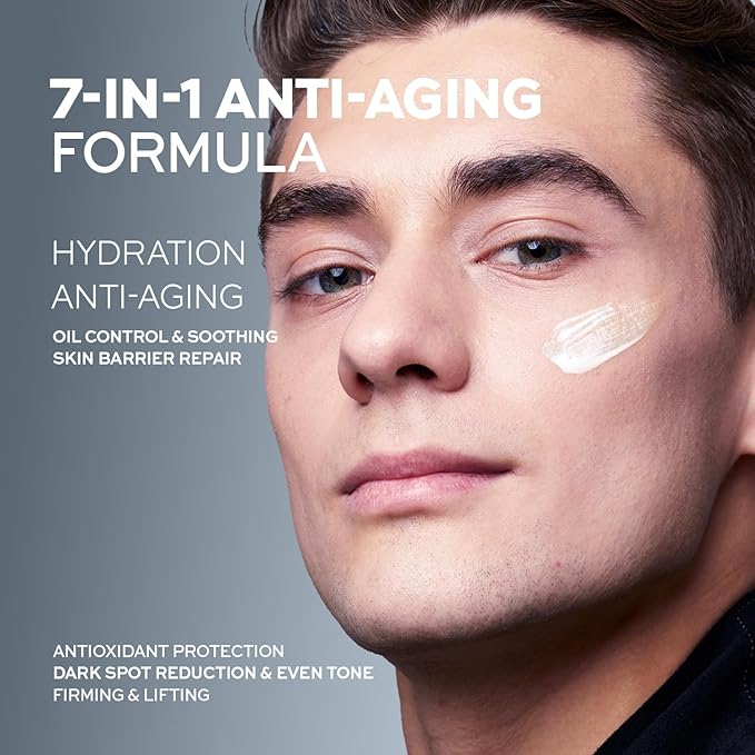 Enaskin Naturals Men's Anti-Aging Face Moisturizer Cream: 7-in-1 Ultra Hydration for Deep Wrinkle Repair & Tightening - Vitamin Boost for Youthful Skin - 1.7 oz