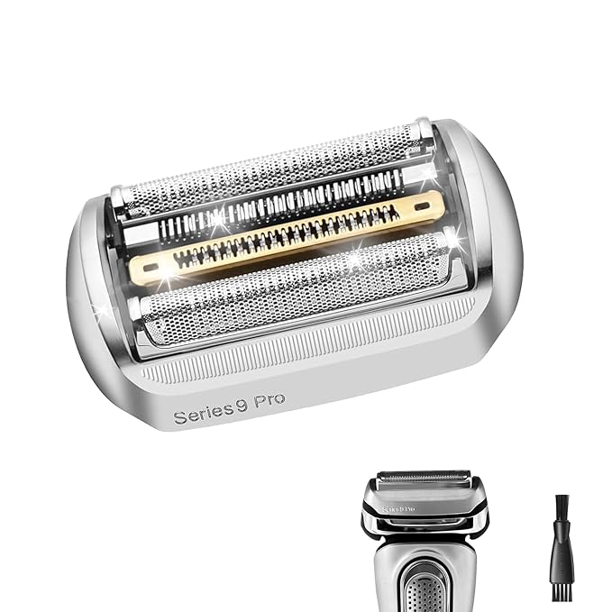Series 9 94M Electric Shaver Head Replacement Part 94M Silver, Compatible with Braun Series 9 Pro and Series 9 Electric Razors 9290cc, 9291cc, 9370cc, 9293s, 9385cc, 9390cc, 9330s