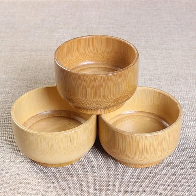SUPVOX Wooden Shaving Brush Bowl Bamboo Shave Cream Soap Cup Face Cleaning Mug Container