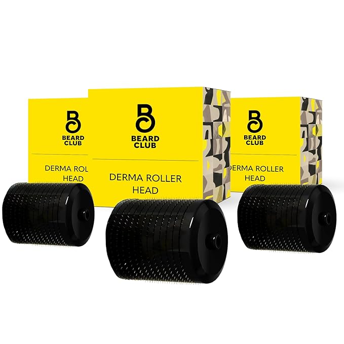 The Beard Club Derma Roller Replacement Head - 0.3mm Titanium Microneedles - 3 PACK