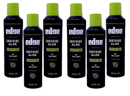 Soothing Aloe Shave Gel Men Shave Gel by Edge, 7 Oz. (Pack of 6)