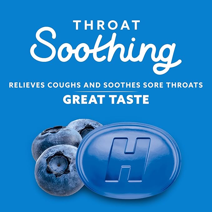 Halls Throat Relief Blueberry Cough Drops, Value Pack, 80 Drops