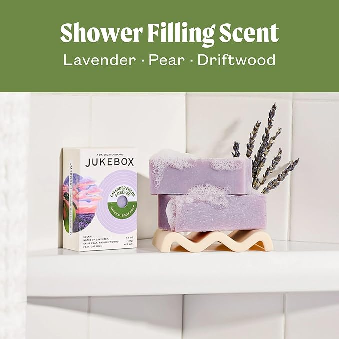 JUKEBOX Soap Sampler Gift Pack- 5 Bar Soaps- Lavender Fields Forever, Rose Hips Don't Lie, Skyy Blue Malibu, That's Limone, Born To Be Wild