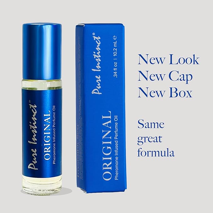 Pure Instinct Roll-On - The Original Pheromone Infused Essential Oil Perfume Cologne - Unisex For Men and Women - TSA Ready