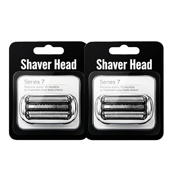 73S Series 7 Replacement Shaver Head for Braun S7 360 Flex Compatible, Replacement Blades for Braun Series 7 7020s 7025s 7027cc 7071cc 7075cc 7085cc (2PCS)