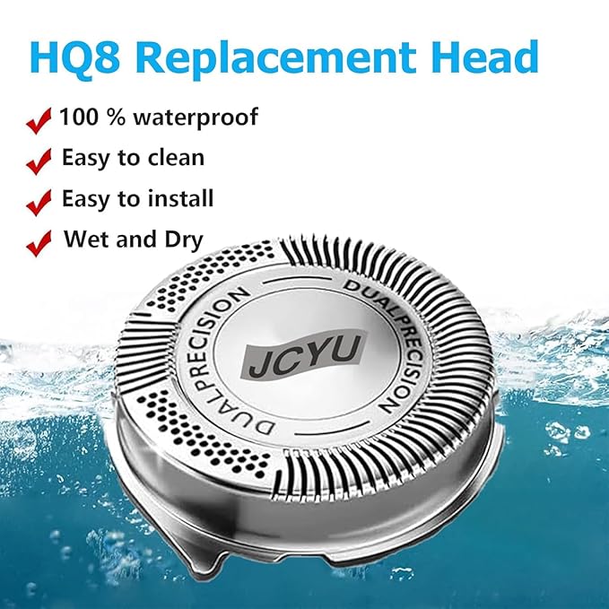 HQ8 Replacement Shaver Heads Compatible with Philips Norelco Aquatec, HQ8 Replacement Blades for Philips Electric Shaver PT720 AT880 At830 AT810