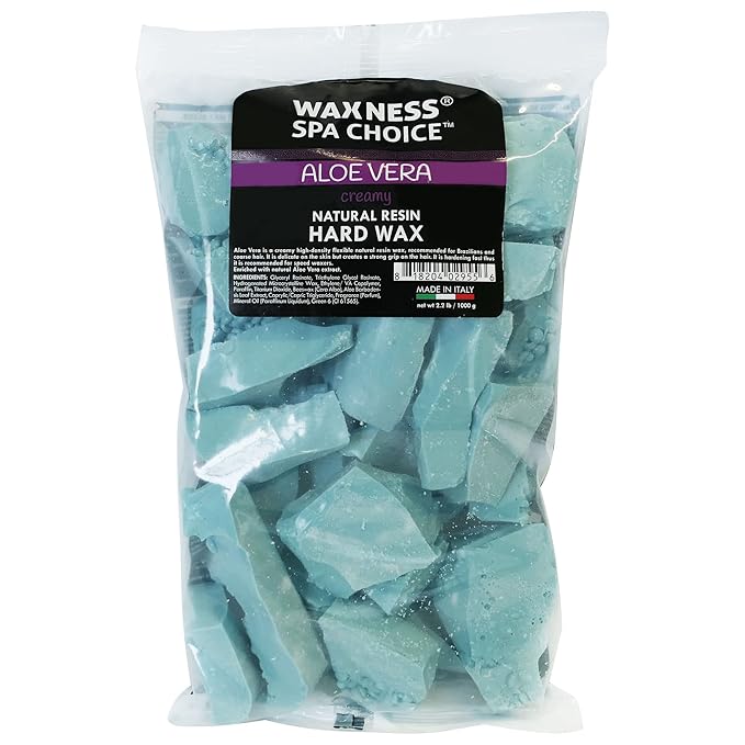 Waxness Spa Choice Aloe Vera Hard Wax Beads 2.2 lb / 1 kg Pack of 2