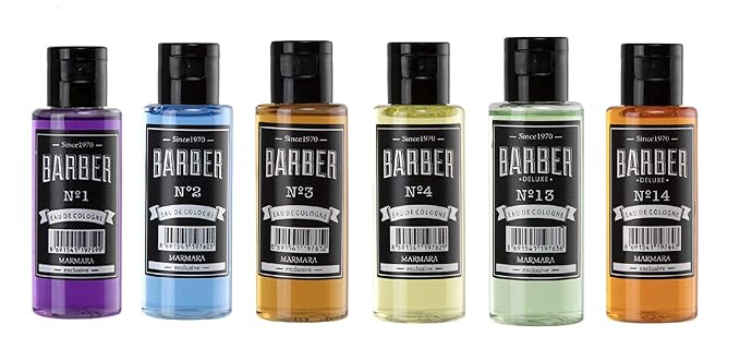 Marmara Barber Cologne - Best Choice of Modern Barbers and Traditional Shaving Fans Glass Bottle (500 ml, No4)