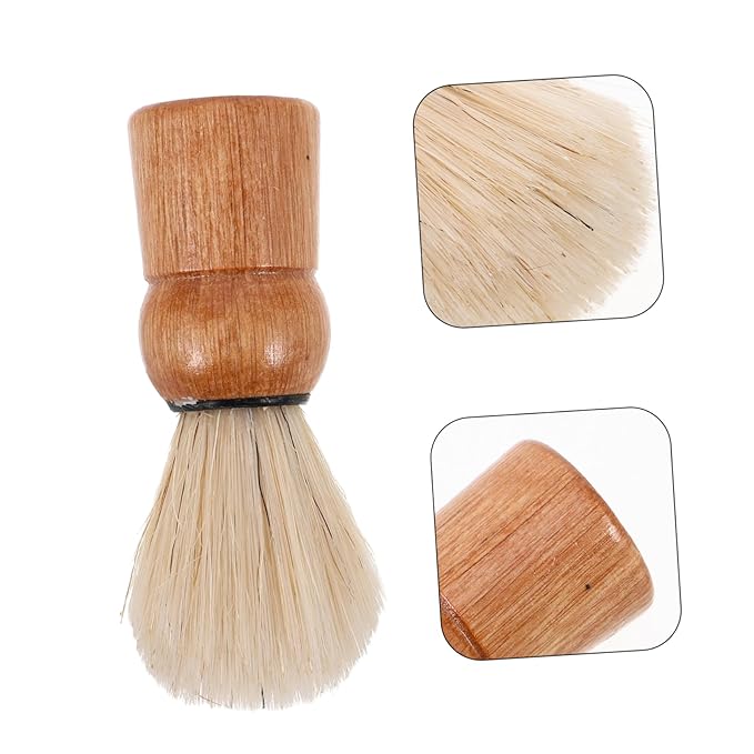 Portable Retro Beard Brush Natural Boar Bristles Travel-friendly Grooming Tool for Men for Daily Use Compact for Shaving Foam Application