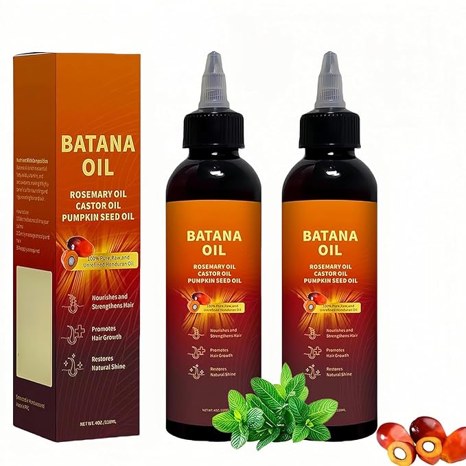 Batana Oil for Hair, 4-in-1 Liquid Batana Oil, for Men and Women,Rosemary Oil,Prevents Dry(2PCS)