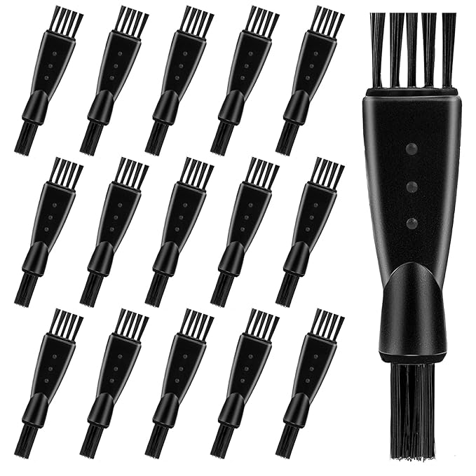 16 Pcs Electric Razor Brush, Double Sided Shaver Cleaning Brush Clipper Brushes Shaving Brushes for Cleaning Trimmer Hair Clipper Keyboard
