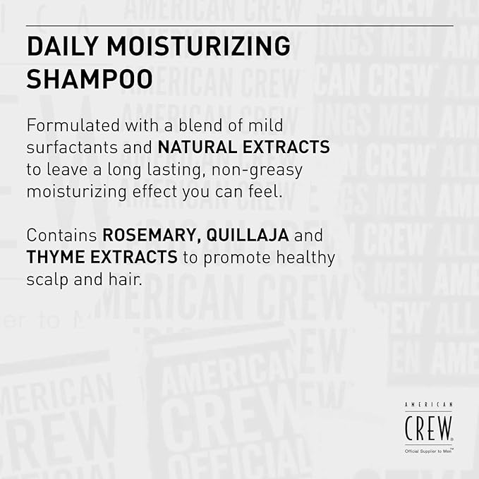 American Crew Daily Moisturizing Shampoo, 33.8 Ounce