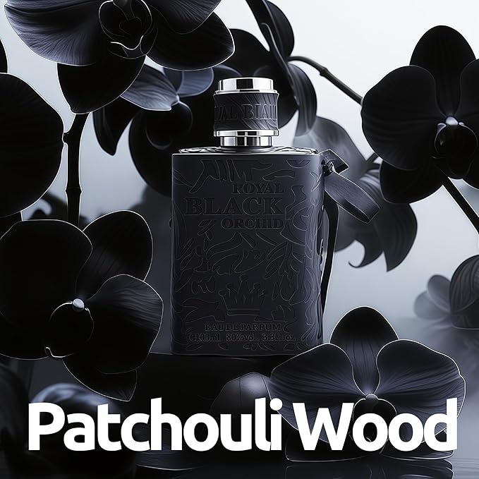 Royal Black Orchid Long-Lasting Cologne for Men | Fresh Citrus & Woody Scent | Eau de Toilette 100ml Spray | Day to Night Fragrance