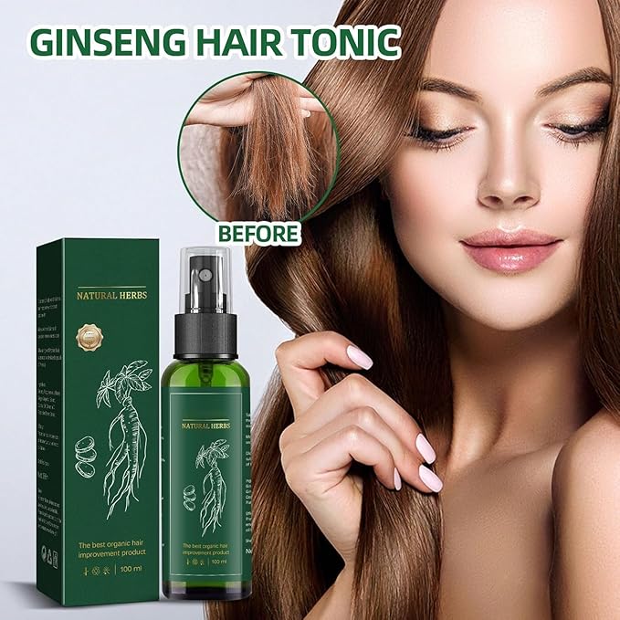 Hair Growth Spray, Para El Crecimiento Del Cabello, Natural Herbs Ginseng Hair Regrowth Serum (3Pcs)