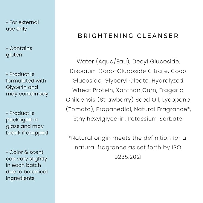 Indie Lee Brightening Facial Cleanser - Daily Hydrating Cleanser, Makeup Remover & Exfoliating Face Mask to Brighten, Firm & Protect Dry Skin - Clean, Gentle Face Wash (4.2oz)