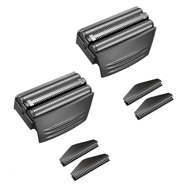 2 PACK BLACKShaver Replacement Foil Compatible with Remington TITANIUM-X Flex & Pivot Foil and Cutter F5800 & F7800,Shaver heads Fit for Remington F4900,F5800,F7800