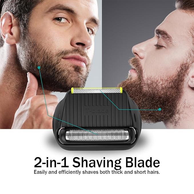 2-in-1 Replacement Head for Braun Series 3 32B/32S, Compatible with 300S, 301S, 310S, 320S, 330S, 340S, 360S, 3000S to Trim Thick & Thin Hair