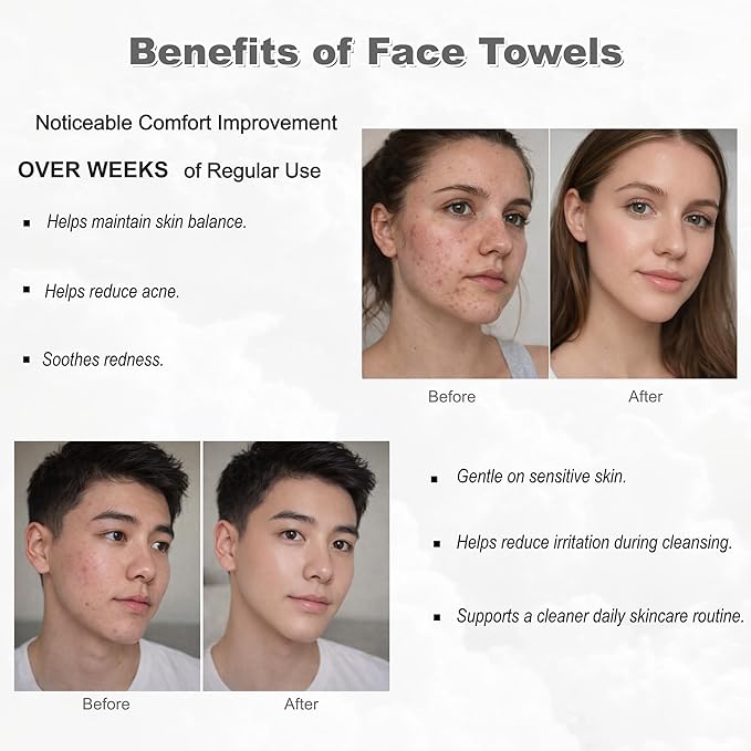 Disposable Face Towels, Clean Facial Towels, Multi-purpose Towels for Makeup Remover, Travel Towel, Facial Wash And Dry, Skincare, Daily Cleaning, 3 Pack (210 Count) 8 x 8 Inches