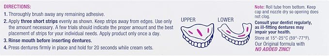 Effergrip Denture Adhesive Cream, Extra Strong Holding Power, 2.5 oz (Pack of 4)