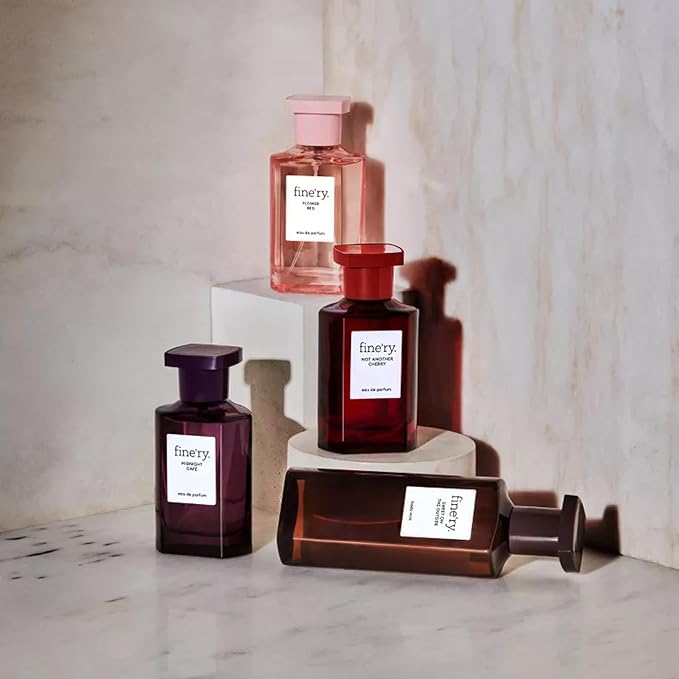 Fine'ry Jasmine Gourmand Perfume - Midnight Cafe, for Women - Crème de Café, Patchouli - Bold, Floral, Long-Lasting Hair + Body Cologne Parfum Fragrance, Full Size (60mL)