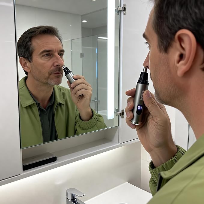 Ear and Nose Hair Trimmer Clipper, Portable Easy Clean for Men Women