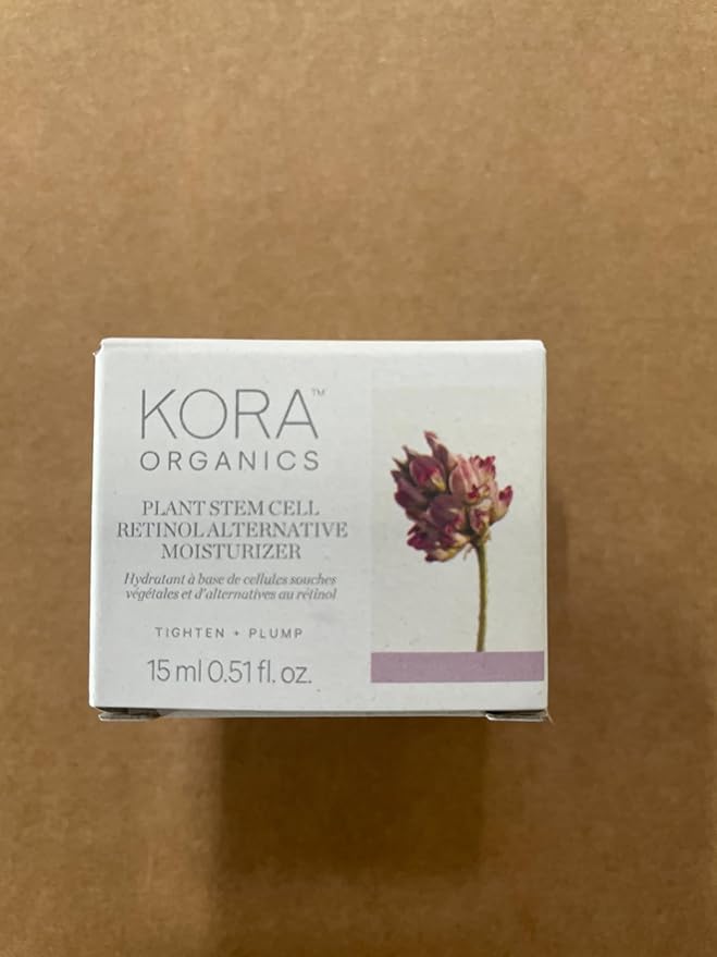 KORA Organics Plant Stem Cell Retinol Alternative Moisturizer, Active Retinol Alternative Blend Smooths Wrinkles and Helps Firm Skin, 0.5 fl oz
