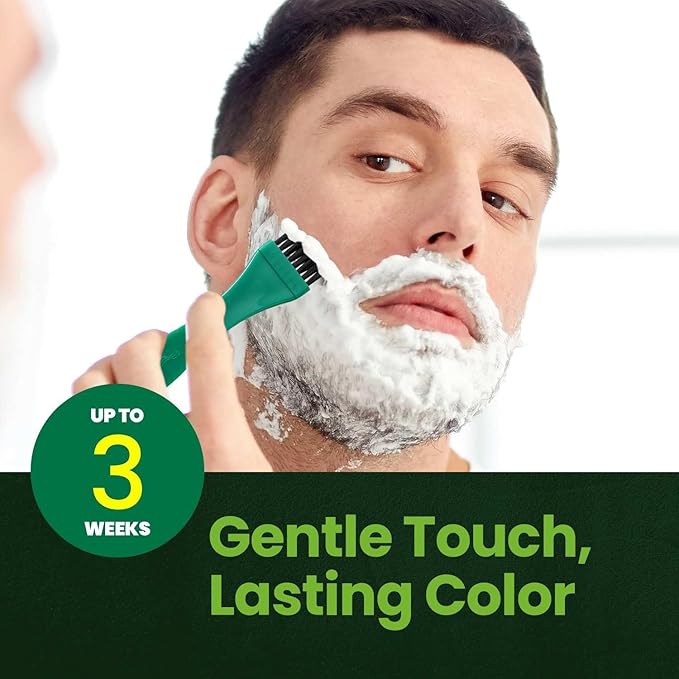Herb For Men Mustache & Beard Dye (Nature Black, 1 Pack), PPD-Free Ammonia-Free, Vegan with Natural Ingredients, Odorless, Gentle for Sensitive Skin, No Skin Irritation