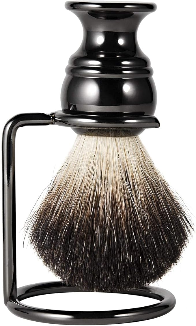 Grandslam Shave Brush Stand Stainless Steel for Badger Shaving Brushes Holder Height 2.8inch/7cm Space Saver