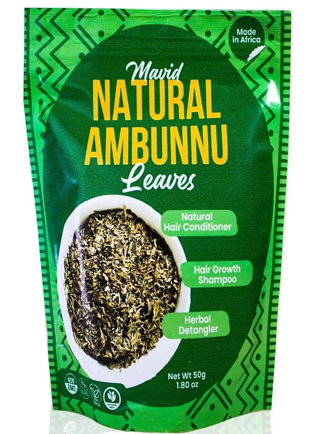 Mavid Natural Ambunu Leaves 50g Pack | African Herbal Treatment for Hair Care & Growth | Pure Conditioner and Shampoo | Soften & Detangles | Traditional Scalp Repair