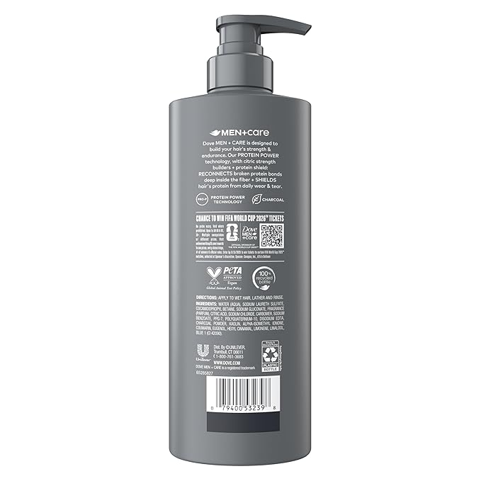 DOVE MEN + CARE Hair Care 1 count Striker Swag to Boost Volume & Strengthen Hair, with a Chance to Win FIFA WORLD CUP 2026 Tickets, 18 Fl oz