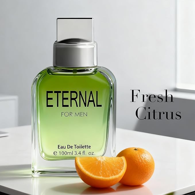 ETERNAL-for men, Men's Cologne Gift, Long Lasting EDP, Aura of Elitism & Modern Style, Perfume for Business, Commute and Casual Use, 3.4 Fl Oz