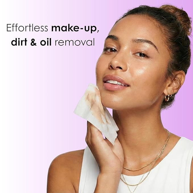 Global Beauty Care Calming Makeup Remover Wipes - Gentle Daily Facial Cleansing Wipes for Sensitive Skin, Lavender, Melatonin, & Aloe for a Relaxed & Restored Skin, Travel-Friendly, 60 Count (1-Pack)