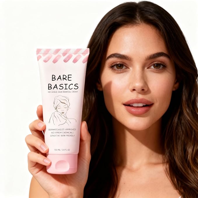 No Shave Hair Removal Cream, Gentle Formula with Vitamin E & Vitamin B5, Suitable for Sensitive Skin, Moisturizes and Nurtures Skin, Protected after Hair Removal (1pcs)