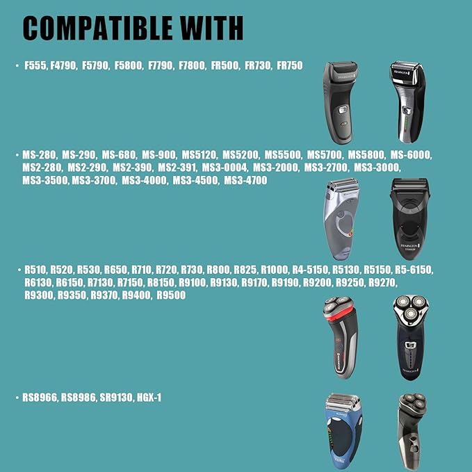 Replacement Charger for Remington Shaver F5-5800 F7800 F5800 F5790 F4790 R5150 R6130 R-6150 MS2-390 MS3-2700 MS680 R9100 Electric Razor Trimmer PA1204N Power Cord