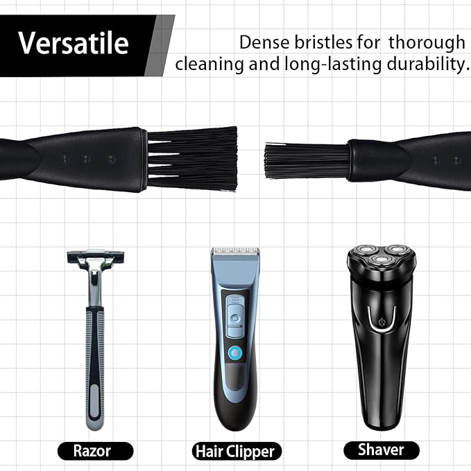 10 PCS Electric Shaver Cleaning Brush, Clipper Cleaner Brush Electric Razor Cleaner Brushes Black Double Sided Razor Brushes Replacement for Cleaning Razors Shaver Trimmer Hair Clipper Keyboard
