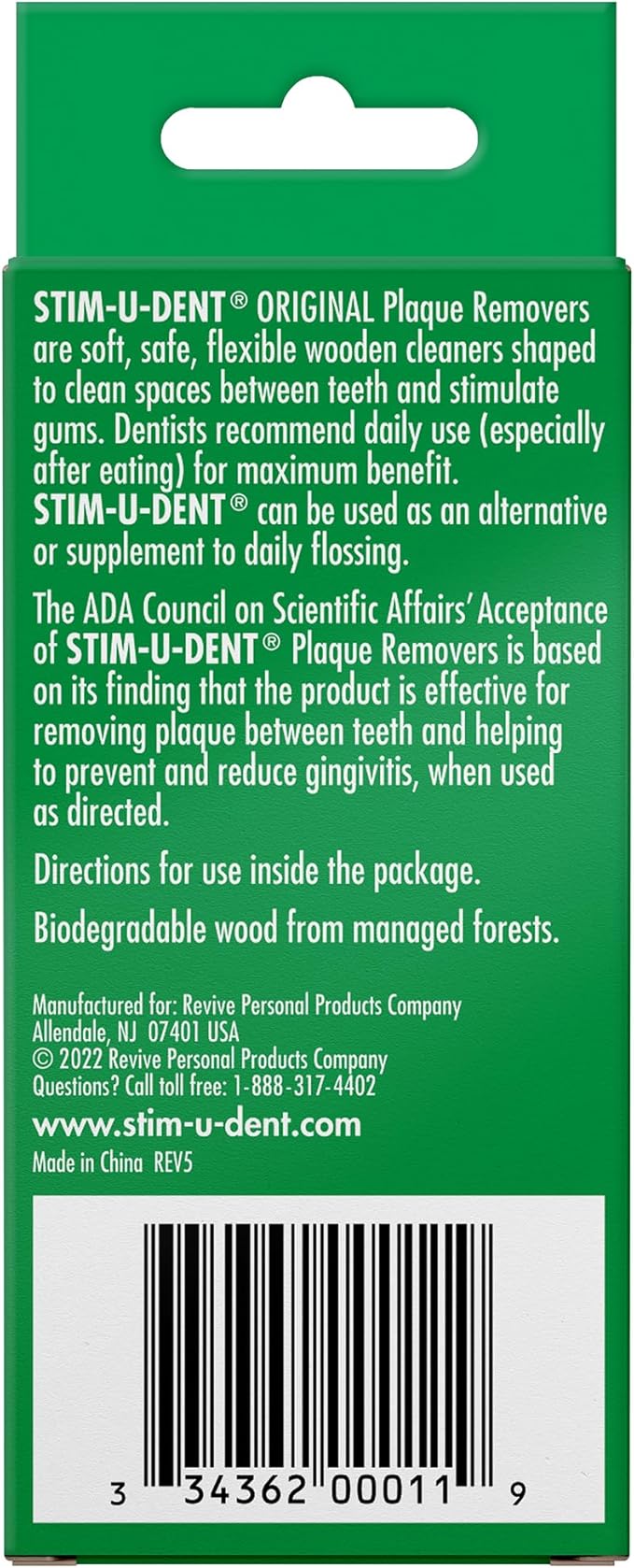 The Natural Dentist Stim-U-Dent Mint Dental Picks, Wooden Toothpicks for Food & Plaque Removal, Refreshing Mint Flavor, Travel-Friendly, 72 Packs of 25 Picks/Pack (600 Picks)